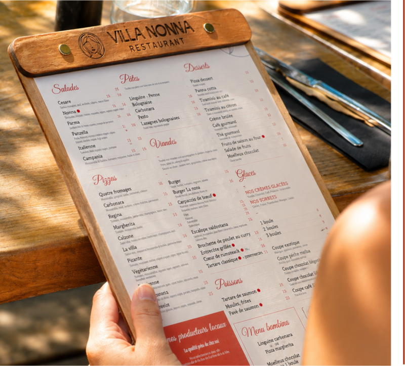 Le restaurant - Villa Nonna - restaurant SAINT-MELAINE-SUR-AUBANCE - Pizzeria Angers - Pizzas Angers - Pizza Angers